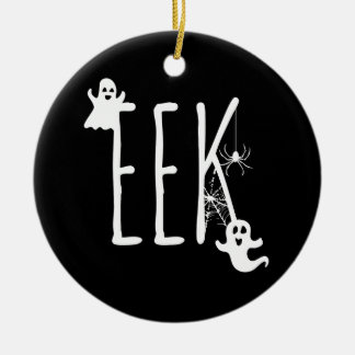 Eek Whimsical Geesten & Spin Spider Halloween Zwar Keramisch Ornament