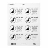 Eekeieren |  Boerderij Naam zwart/wit etiket (Full Sheet)