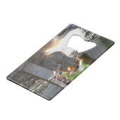 Eekflesopening Creditkaart Flessenopener (Voorkant Gekanteld)