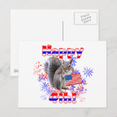 Eekhoorn 4 juli briefkaart (Voorkant / Achterkant)