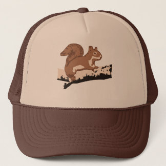 Eekhoorn 4-kleurenontwerp trucker pet