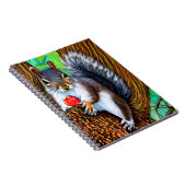 Eekhoorn aan de boom met Fruit-47566 Notitieboek (Rechterzijde)