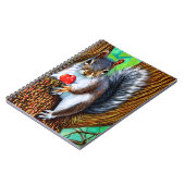 Eekhoorn aan de boom met Fruit-47566 Notitieboek (Linkerzijde)