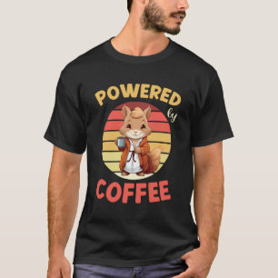 Eekhoorn-aangedreven door Coffee Gezegde Retro Dr T-shirt