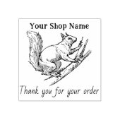 Eekhoorn Aangepast DANK VOOR UW BESTELLINGSMACHT Rubberstempel (Afrduk)