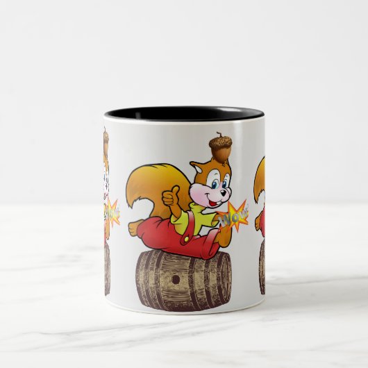 Eekhoorn Acorn Barrel Grey Mok (Center)