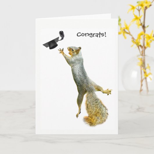 Eekhoorn Afstuderen Kaart (Gele Bloem)