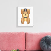 Eekhoorn als bruidegom met pak canvas afdruk (Insitu (Woonkamer))