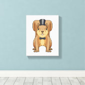 Eekhoorn als bruidegom met pak canvas afdruk (Insitu (Houten vloer))