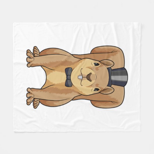 Eekhoorn als bruidegom met pak fleece deken (Voorkant (Horizontaal))
