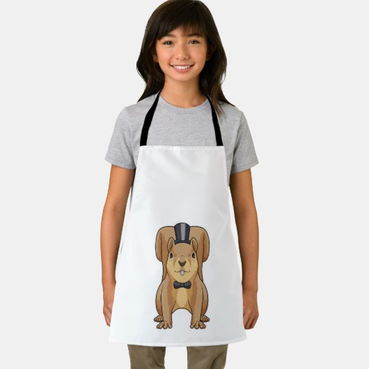 Eekhoorn als bruidegom met pak schort (Insitu)