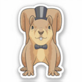 Eekhoorn als bruidegom met pak sticker (Voorkant)