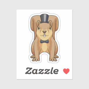 Eekhoorn als groom met Suit Sticker