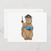 Eekhoorn als leraar met boek briefkaart (Voorkant / Achterkant)