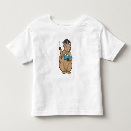 Eekhoorn als leraar met boek kinder shirts (Voorkant)