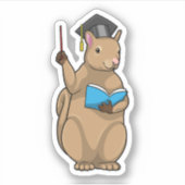 Eekhoorn als leraar met boek sticker (Voorkant)