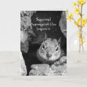 Eekhoorn Appreciatie Dag 21 januari Foto Kaart (Gele Bloem)