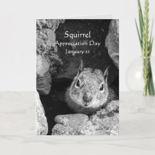 Eekhoorn Appreciatie Dag 21 januari Foto Kaart