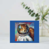 eekhoorn astronaut briefkaart (Staand voorkant)