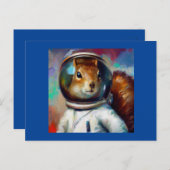 eekhoorn astronaut briefkaart (Voorkant / Achterkant)