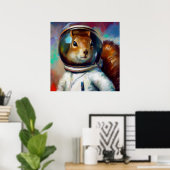 eekhoorn astronaut poster (Thuiskantoor)