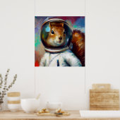 eekhoorn astronaut poster (Keuken)