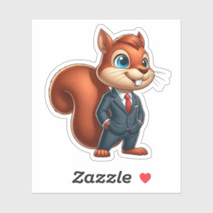 Eekhoorn, baas dieren sticker