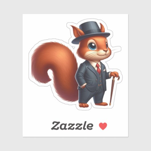 Eekhoorn, baas eekhoorn sticker (Vel)