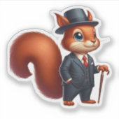 Eekhoorn, baas eekhoorn sticker (Voorkant)