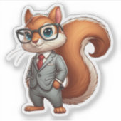 Eekhoorn, baas eekhoorn sticker (Voorkant)