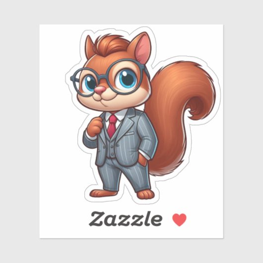 Eekhoorn, baas eekhoorn sticker (Vel)