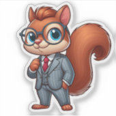 Eekhoorn, baas eekhoorn sticker (Voorkant)