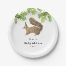 Eekhoorn - Baby Borrel Papieren Bordje