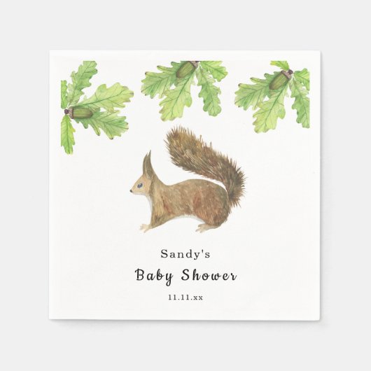 Eekhoorn - Baby Borrel Servet (Voorkant)