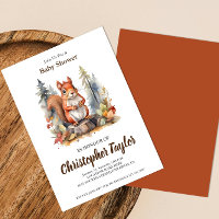 Eekhoorn baby douche uitnodigingen