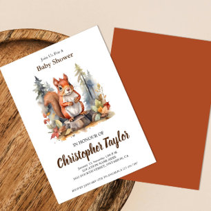 Eekhoorn baby douche uitnodigingen