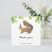 Eekhoorn - baby shower bedankkaart (Staand voorkant)
