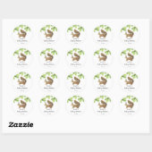 Eekhoorn - Baby shower Ronde Sticker (Vel)
