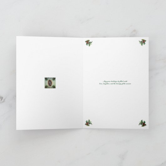 Eekhoorn Baby's Kerst Wenskaart Kaart (Binnen)