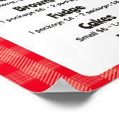 Eekhoorn bakje verkoop vakantie gepersonaliseerde  poster (Hoek)