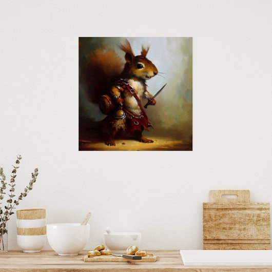 eekhoorn barbaar poster (Keuken)