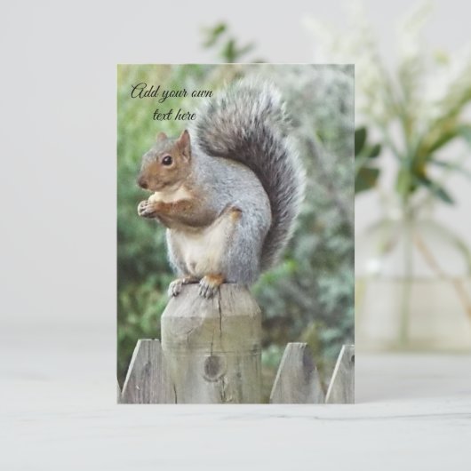 eekhoorn bedankkaart (Staand voorkant)