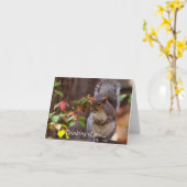 Eekhoorn begint u geduldig te denken kaart (Gele Bloem)