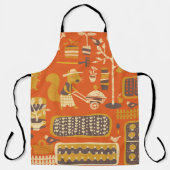 eekhoorn bevindt zich in een tuin, geschilderd do schort (Voorkant)