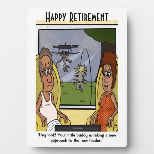 Eekhoorn Bewijs Pensioen Plaque Fotoplaat (voorkant)