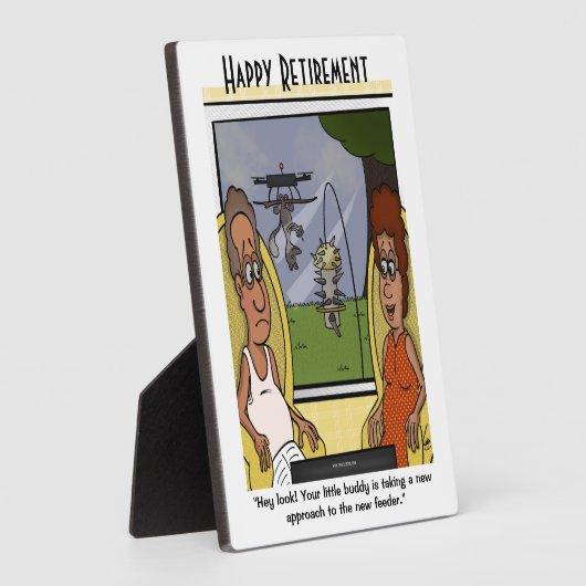 Eekhoorn Bewijs Pensioen Plaque Fotoplaat (Zijkant)