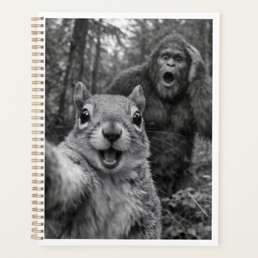 Eekhoorn Bigfoot Verraste Selfie Planner (Voorkant)
