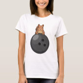 Eekhoorn bij Bowling met Bowling-bal T-shirt (Voorkant)