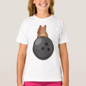 Eekhoorn bij Bowling met Bowling-bal T-shirt (Voorkant)