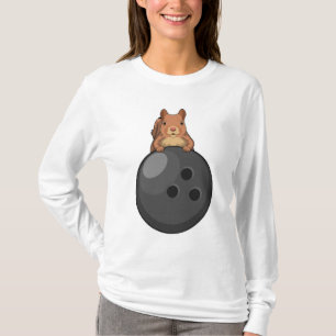 Eekhoorn bij Bowling met Bowling-bal T-shirt
